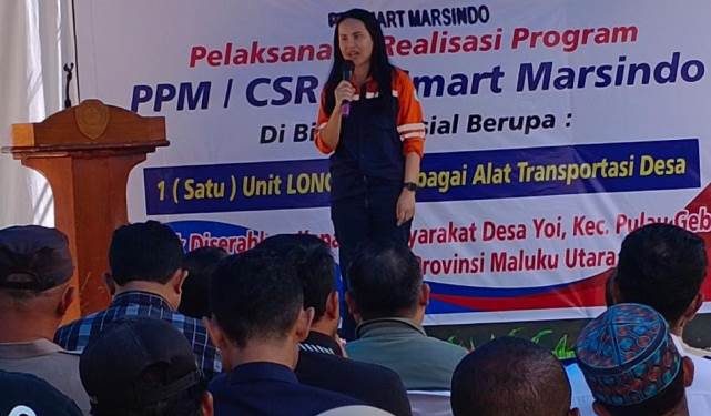 Direktur Utama PT. Smart Marsindo, Shanty Alda Nathalia Saat Memberikan Sambutan. (Dok : Foto ulis)