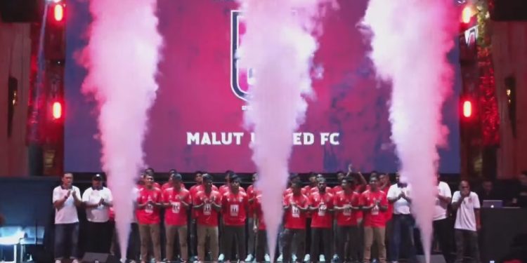 Tim Malut United FC Saat Launching Tim. (Dok : Screenshot Youtube Malut United FC)